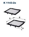 FILTRON Filter, Innenraumluft K 1143-2x für LAND ROVER