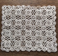 Vintage Handarbeit Beige Dicke Baumwolle Tischsets Häkelspitze Tischsets Deckchen