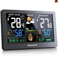 Newentor Wetterstation Funk mit Außensensor - Funkwetterstation mit 
