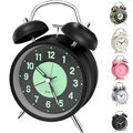 Doppelglockenwecker Lauter Alarm, Wecker Analog mit großes Zifferblatt von 4Zoll