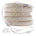 230V LED Streifen Stripe Band Leiste 276LEDs/M An/Aus Wasserdicht Lichtschlauch