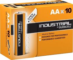 10 Batterien Duracell MIgnon AA STILO LR6 Alkaline, Industrial, 1,5V 10er Tray