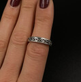 Pierre Lang PL Modeschmuck silberfarbener Ring mit Wind Muster Gr. 7/55