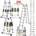 5m Alu Teleskopleiter Klappleiter Stehleiter Anlegeleiter Mehrzweckleiter 150 kg