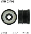 Lichtmaschinenriemenscheibe Kupplung VKM 03406 SKF für OPEL SAAB CADILLAC
