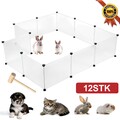 Kleintierkäfig Freigehege mit Bodenplatten Laufstall KunststoffLaufgitter DIY