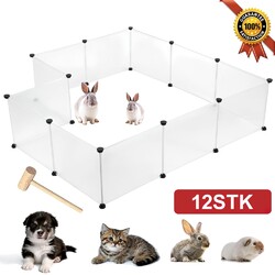 Kleintierkäfig Freigehege mit Bodenplatten Laufstall KunststoffLaufgitter DIY