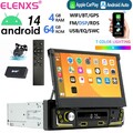 DAB+ 1 DIN 7 Zoll Flip Out Android 14 Carplay 4+64G Autoradio GPS WIFI FM BT+KAM
