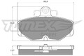 TOMEX Brakes Bremsbelagsatz Scheibenbremse TX 10-67 für AC FORD TVR SIERRA 2 BNG