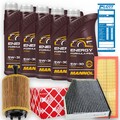 FEBI Filter Set + 5L Mannol Energy Formula PSA 5W-30 passend für Peugeot Citroen