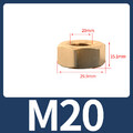 Messing Sechskantmuttern H59 Metrisch Mutter M1.4 M2 M3 M4 M5 M6 M8 M10 bis M24