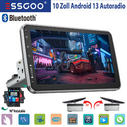 Autoradio Android 13 Mit Navigation 1 DIN Bildschirm RDS Drehbarer 10.1''  2+16G