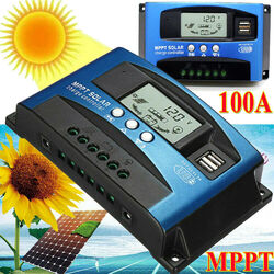 Solar Laderegler 30A - 100A PWM Solar Panel Controller Regulator 12V/24V Mit USB