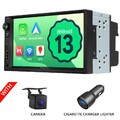 CAM+Android Auto 13 2 DIN Autoradio 7" IPS Bluetooth GPS Navi CarPlay FM RDS USB