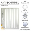 Wenko Duschvorhang Uni White Anti-Schimmel - 20151100