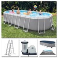 Intex Prism Frame Oval Pool Swimming Pool 610x305x122 cm Schwimmbad Filterpumpe