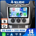 DAB+ Für Ford Focus Transit MK7 S-Max Autoradio Android 14 Carplay GPS 9" 2+32G