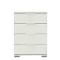 Schlafzimmer Nachttisch Nachtschrank Nachtkonsole hoch Boxspringbett weiß