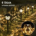 6er Set Solarleuchten Außen Garten Deko für Balkon LED Solar leuchten Solarlampe