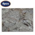 Schneidebrett Glas 6 Stück Arbeitsplattenschoner Küche Servieren Grau Marmoroptik