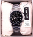 SEIKO Selection SBTQ041 Chronograph Quarz Herrenuhr Silber Schwarz aus Japan