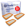 3x Flachfalten-Filter Luftfilter für Kärcher WD 7.700 7.800 ersetzt 6.414-971.0