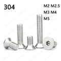 304 Edelstahl Senkkopfschrauben mit Innensechskant M1,6/M2/M3/M4/M5/M6/M8/M10