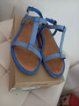 CLARKS Sandalen, Leder, blau, Gr. 39