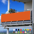 Balkon Sichtschutz Balkonbespannung Wasserdicht Winddicht UV-Schutz Orange Neu
