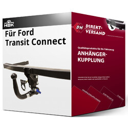 Für Ford Transit Connect Typ V408 (Hook) Anhängerkupplung vertikal abnehmbar neuKugelkopf abschließbar