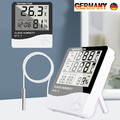 LCD Digital Innen&Außen Temperatur Thermometer Hygrometer Luftfeuchtigkeit Uhr