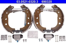 Ate Bremsbackensatz hinten passend für FIAT OPEL