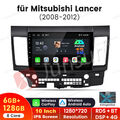 10" 8-Kern 6G+128GB Android 13 Carplay Autoradio Für Mitsubishi Lancer 2008-2012