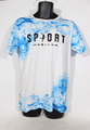 Basketball Sport T-Shirt groß blau weiß kurzärmelig Herren