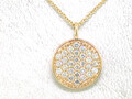 Brillant Anhänger 585 Gelbgold 14Kt Collier 30 Brillanten 0,26ct W VS  Kette