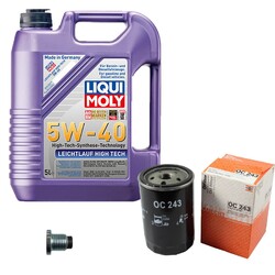 MAHLE Ölfilter 5 L LIQUI MOLY 5W-40 Leichtlauf High Tech für Peugeot J5