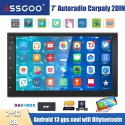 Doppel 2 DIN Autoradio Carplay Android 13 7 Zoll Mit GPS RDS Navi WiFi + DAB KAM