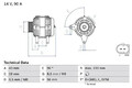 Lichtmaschine mit Freilaufriemenscheibe 0 986 041 490 BOSCH für SEAT VW AUDI