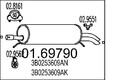 Endschalldämpfer 01.69790 MTS für SKODA VW