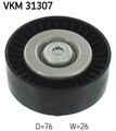 SKF Umlenk-/Führungsrolle Keilrippenriemen VKM 31307 für AUDI A4 A5 A6 A7 8T3 A8