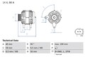 Lichtmaschine Generator Lima BOSCH 0 986 041 490 +67.90€ Pfand für SKODA FORD VW