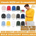 Fruit of the Loom Klassisch 80/20 Set IN Sweatshirt Einfarbiger Pullover SS200