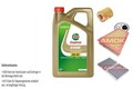 KAMOKA Inspektionspaket Castrol EDGE Titanium FST 5W-30 5L für BMW 5er 520i