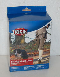 Trixie Bauchgurt mit Leine unbenutzt Hundeleine mit Taschen bis 40kg Hund