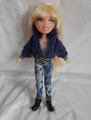 Bratz Doll 2001 MGA Superstar Cloe Blond Haar Blau Fuzzy Jacke Jeans Outfit