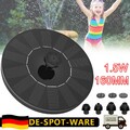 1.5W 190L/H Springbrunnen SolarPumpe Teichpumpe Teiche Bachlufe Brunnen Fontne