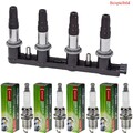 HART Zündspule + 4x DENSO Zündkerze für Opel Astra J CC 1.6 Turbo