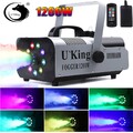 1200W Rauch Nebelmaschine RGB 9 LED Bühnenlicht Xmas Disco Show Fernbedienung EU