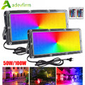 50/100W RGB LED Fluter Strahler Flutlicht Scheinwerfer Gartenlampe Dimmbar Außen