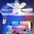 32W Moderne Smart-LED-Deckenleuchte Fan Lampe Deckenventilator Mit Fernbedienung